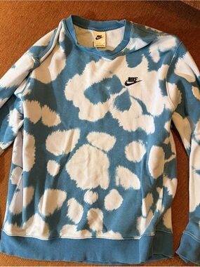 Nike Teal and White Cloud Crewneck Pullover